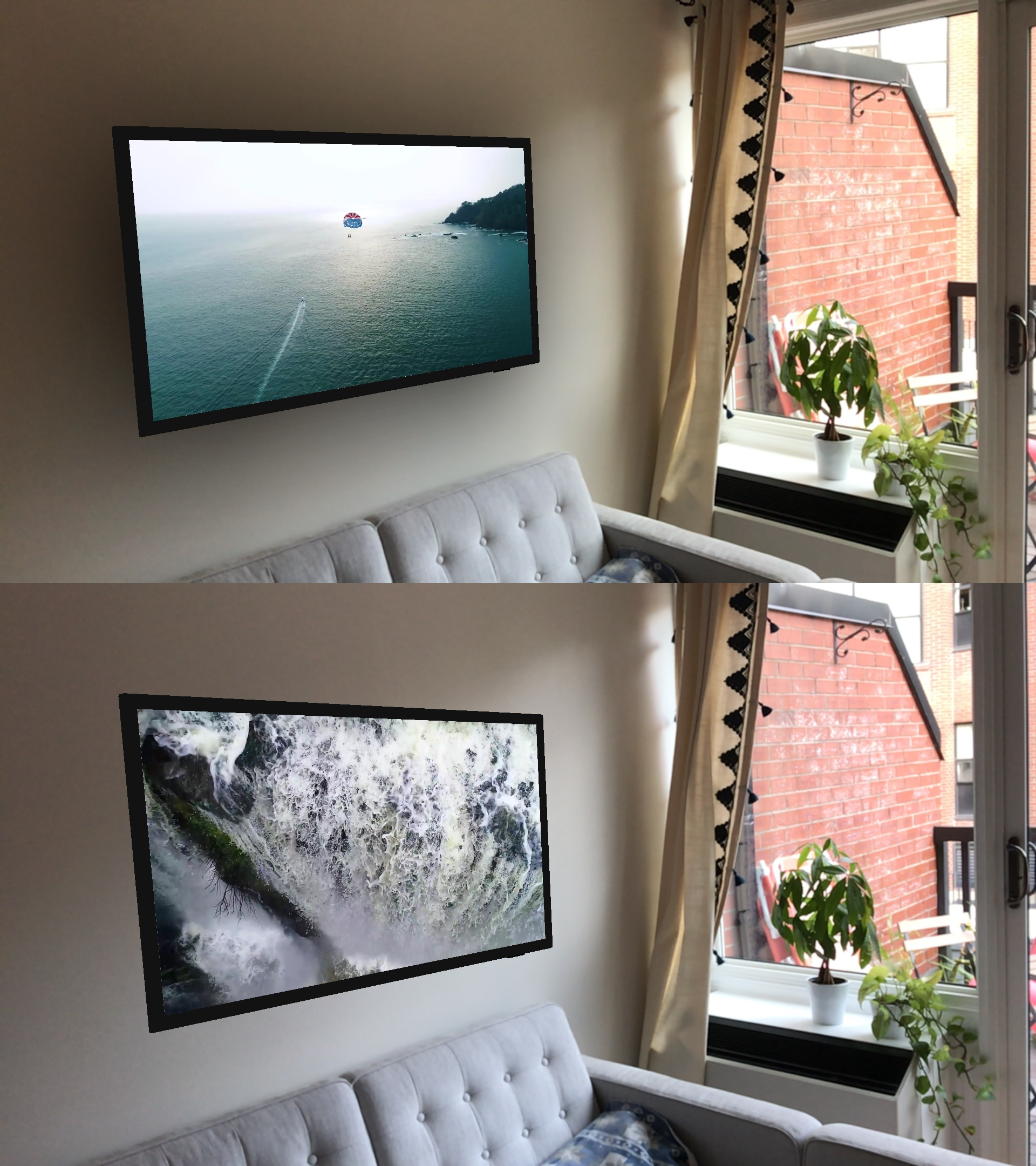 With and without shadows